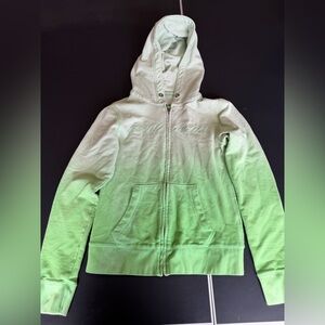 Aeropostale Green Ombré Zip Up